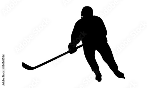 silhouette of Ice hockey player vector illustration