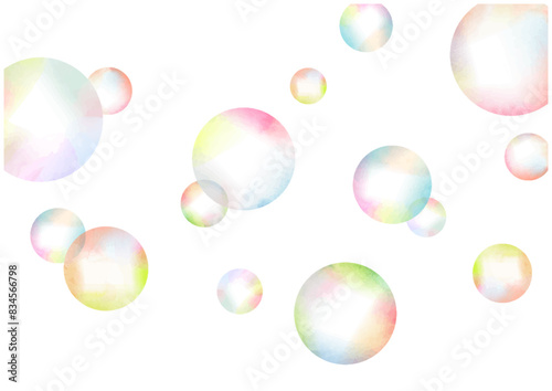 soap bubble drawn in watercolor