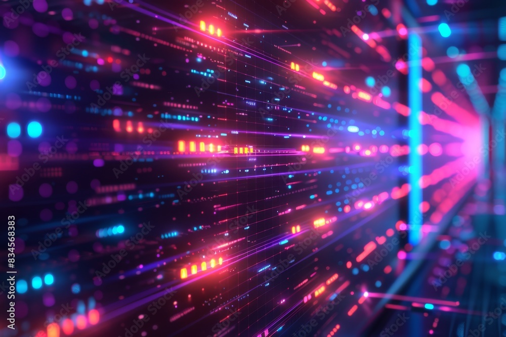 Cyber Security Data Transfer illustration created with Generative AI Cyber Security Data Transfer illustration created with Generative AI