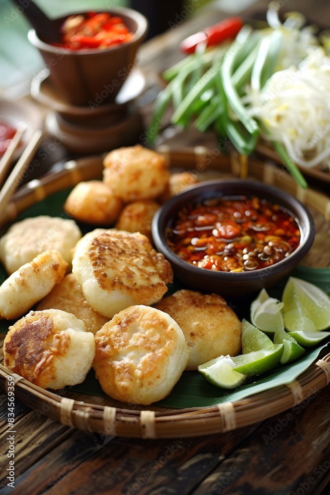 ingredients and cooking techniques used to make pempek, a popular Indonesian fishcake dish that is typically served with a tangy vinegar-based sauce ingredients and cooking techniques used to make pempek, a popular Indonesian fishcake dish that is typically served with a tangy vinegar-based sauce