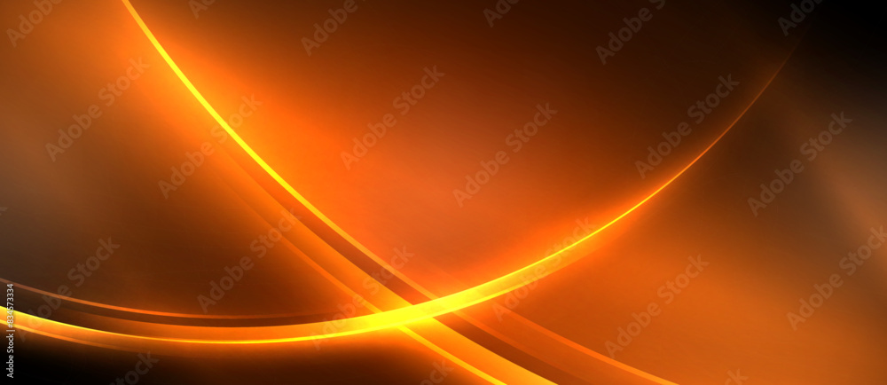 Neon glowing circle rays, light round lines in the dark, planet style neon wave lines. Energetic electric concept design for wallpaper, banner, background Neon glowing circle rays, light round lines in the dark, planet style neon wave lines. Energetic electric concept design for wallpaper, banner, background