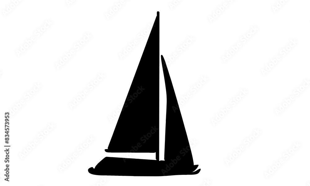 silhouette of sailboat vector illustration silhouette of sailboat vector illustration
