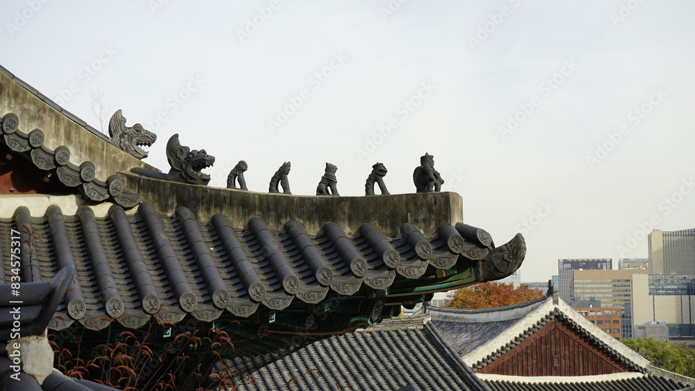 가을 풍경과 경희궁 고궁과 도시의 풍경입니다. 가을 풍경과 경희궁 고궁과 도시의 풍경입니다.