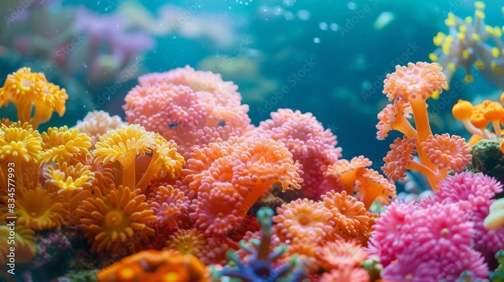 Obraz premium The Beauty of Colors in the Coral Ocean 