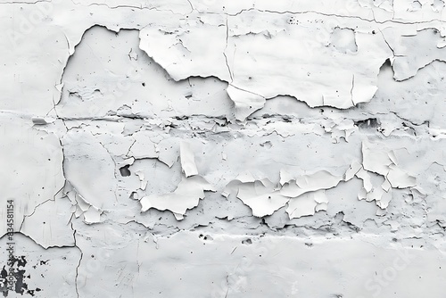 White grunge cement wall with cracks and light texture background