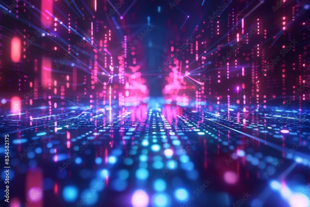 Cyber Security Data Transfer illustration created with Generative AI Cyber Security Data Transfer illustration created with Generative AI