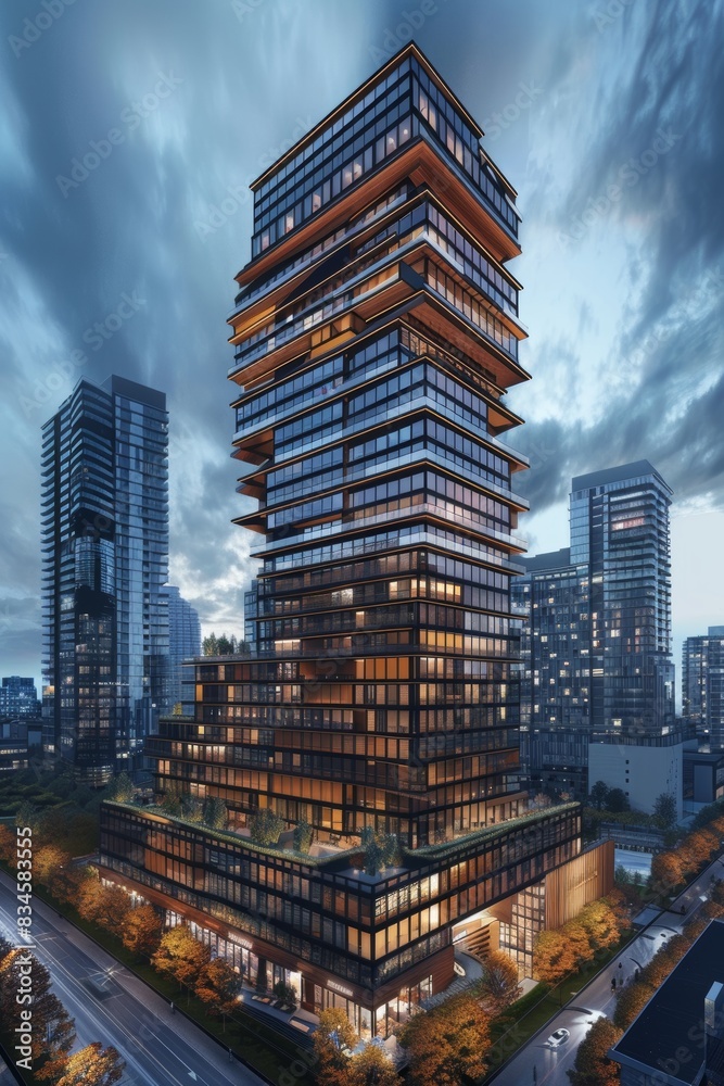 Fototapeta premium Exterior High Rise Building
