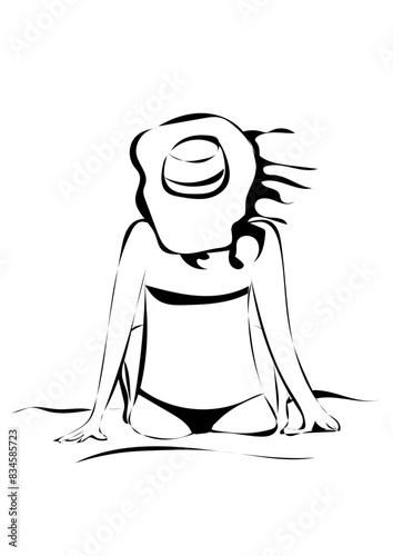 Frau am Strand