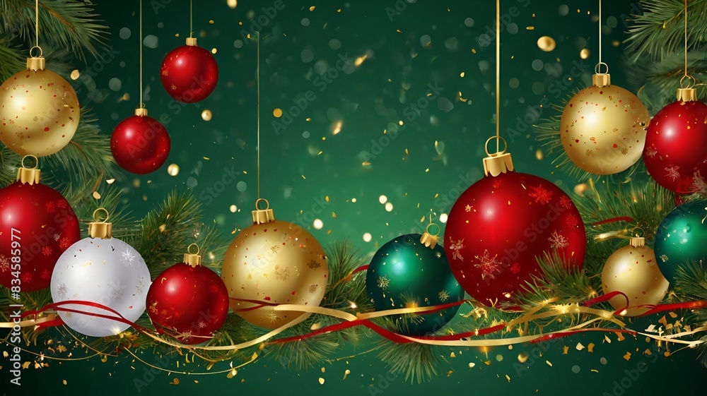 Naklejka premium Granater Ai A close-up of a holly branch adorned with vibrant red berries.