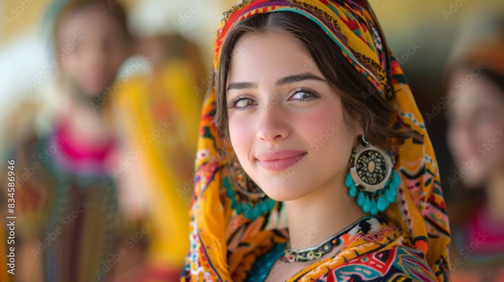 Fototapeta premium The Charm of Color in Traditional Clothing