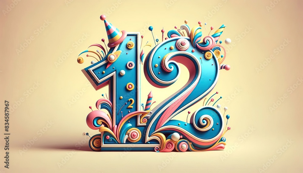 abstract background number 12 
