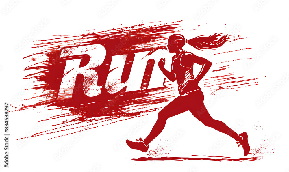 Obraz premium running athlete training