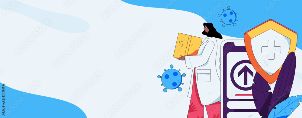 Medical characters fighting the epidemic flat vector concept operation hand drawn illustration
Medical characters fighting the epidemic flat vector concept operation hand drawn illustration