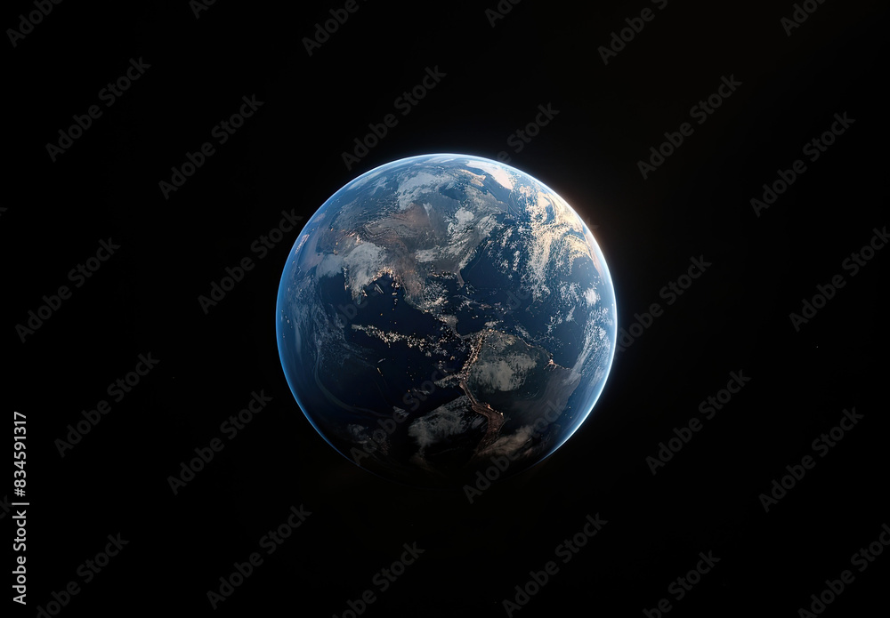 Stunning Sunrise on Earth from Space - High Quality Realistic Shot Stunning Sunrise on Earth from Space - High Quality Realistic Shot