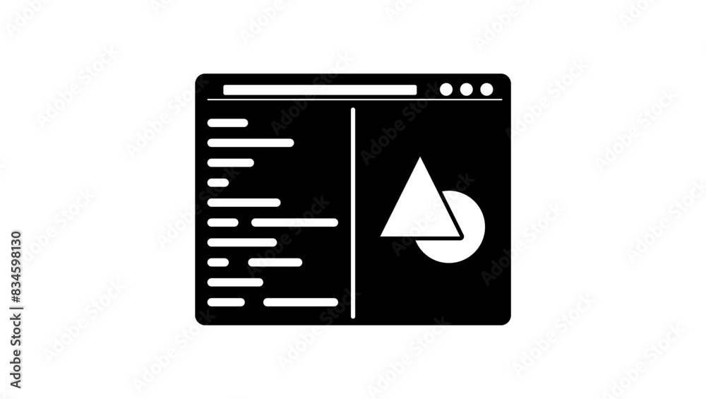 web development emblem, black isolated silhouette web development emblem, black isolated silhouette