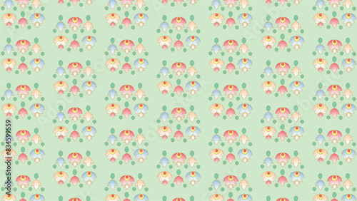 Seamless Floral Vector Pattern with Pastel Colors.