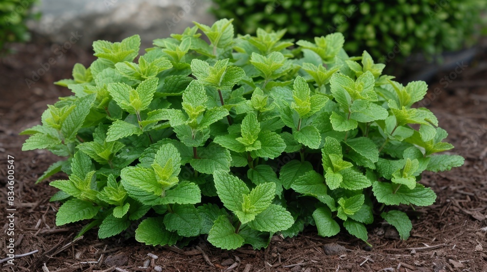 Fresh Mint Ice Cream Delight - Mint Leaves Over Mint Ice Cream Scoop Fresh Mint Ice Cream Delight - Mint Leaves Over Mint Ice Cream Scoop