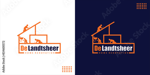 Creative Construction and Worker Logo Design, Design Inspiration, Illustration, Vector