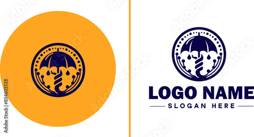 insurance icon Coverage Assurance Protection flat logo sign symbol editable vector