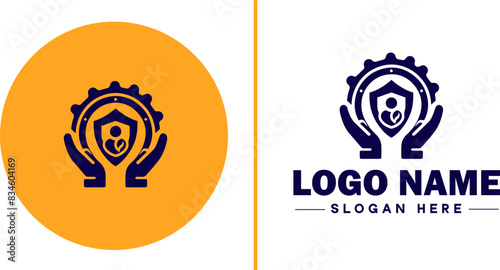 insurance icon Coverage Assurance Protection flat logo sign symbol editable vector