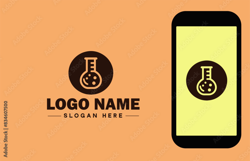 lab beaker icon Glass beaker Chemical flask Laboratory flask flat logo sign symbol editable vector lab beaker icon Glass beaker Chemical flask Laboratory flask flat logo sign symbol editable vector