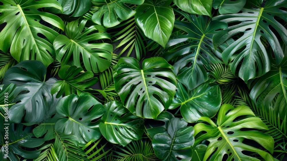 A close-up of numerous green leaves against a wall, featuring a solitary green plant in the center A close-up of numerous green leaves against a wall, featuring a solitary green plant in the center