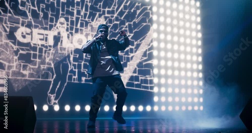 Artist Electrifies the Stage with His MCing, Captivating a Sold-Out Audience With His Dynamic Performance. Stunning Visual Effects on Screen Creating an Unforgettable Night for Loyal Fans