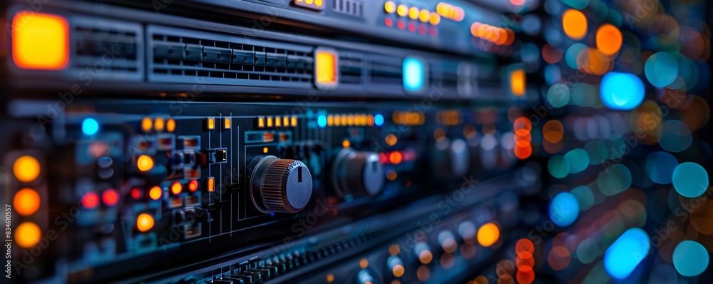 A closeup of a digital firewall interface safeguarding IT infrastructure, emphasizing stateoftheart security measures A closeup of a digital firewall interface safeguarding IT infrastructure, emphasizing stateoftheart security measures