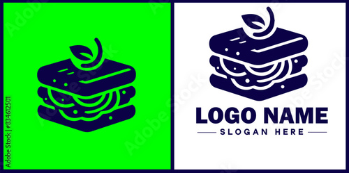 sandwich icon Sub Hoagie Grinder flat logo sign symbol editable vector