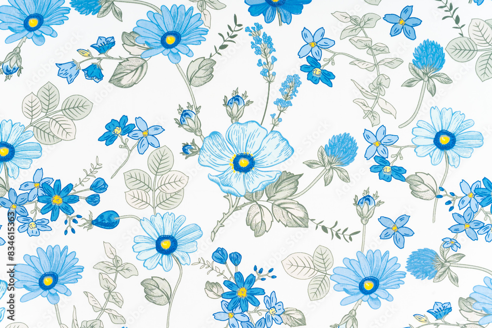 Fragment of colorful retro tapestry textile pattern with floral ornament. Fragment of colorful retro tapestry textile pattern with floral ornament.