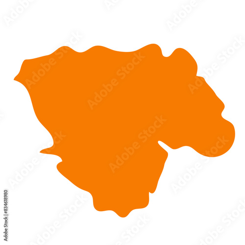 Tshopo map in orange color