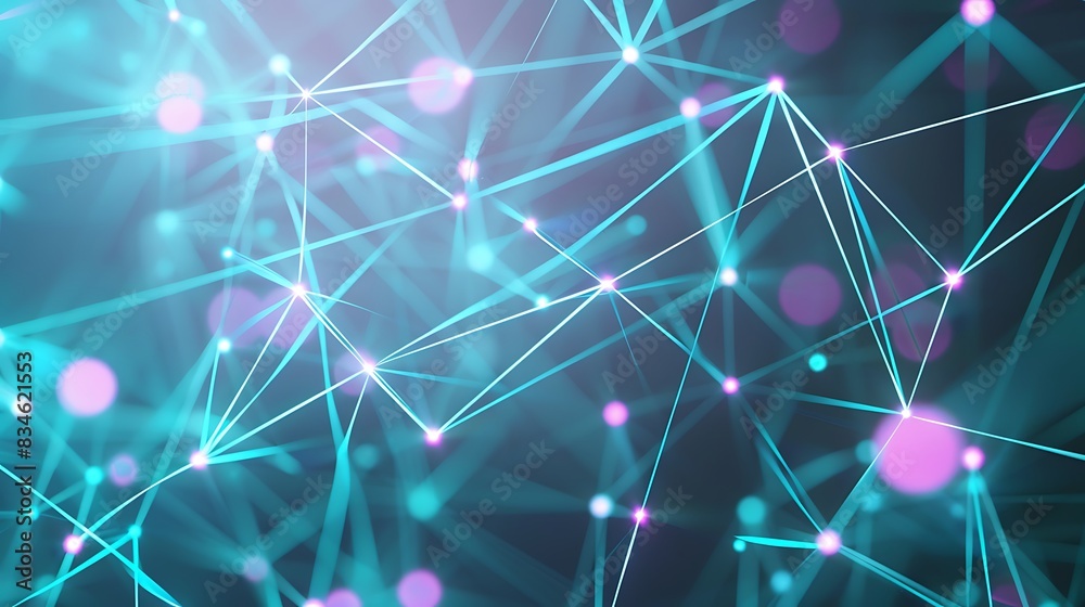 Modern tech background with cyan and magenta dot connections creating an intricate plexus network Modern tech background with cyan and magenta dot connections creating an intricate plexus network
