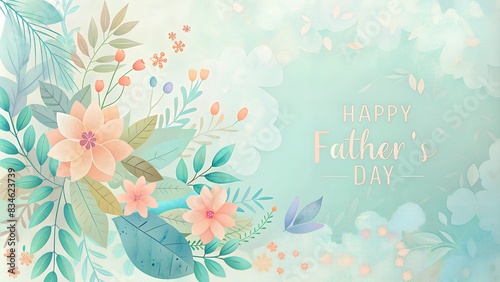Floral Father's Day Greeting: Blossoms and Wishes. Perfect for: Father's Day.