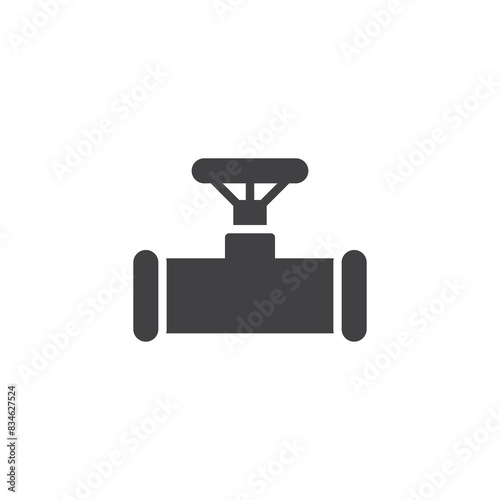 Pipeline valve vector icon