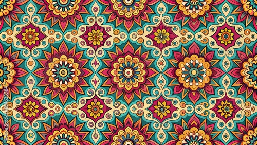 Retro pattern with vibrant colors and repetitive designs  retro  patterns  vibrant  colors  nostalgic  vintage  geometric  abstract  70s  80s  90s  background  texture  print  wallpaper