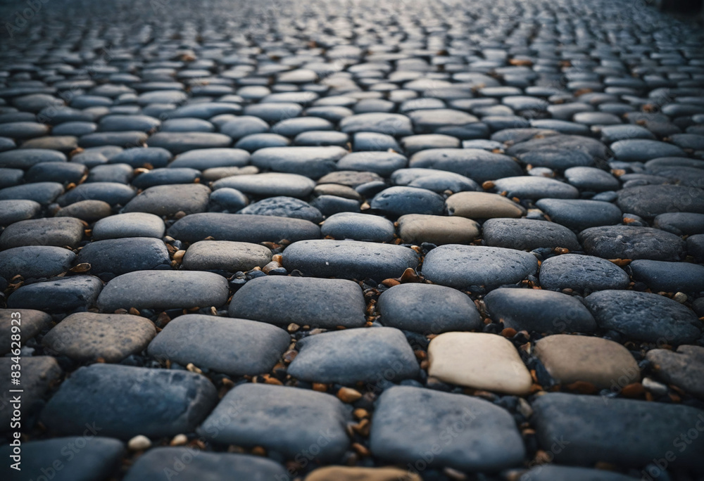 Background Stone,Rustic cobblestone street with a clear section for product displays or promotional content Background Stone,Rustic cobblestone street with a clear section for product displays or promotional content