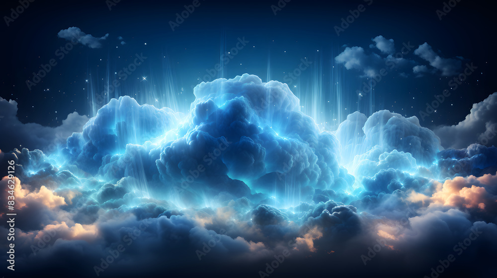 Abstract colorful cloud & lights with black background. Abstract colorful cloud & lights with black background.