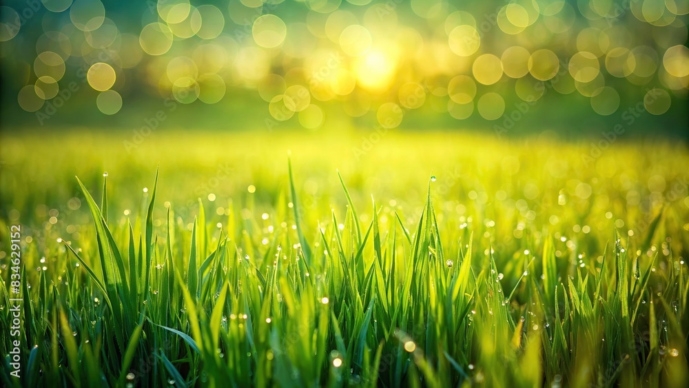 Field of green grass with a few blurry spots in the background, grass, field, green, nature, landscape, outdoors, summer, rural, agriculture, background, blur, vibrant, fresh, beauty