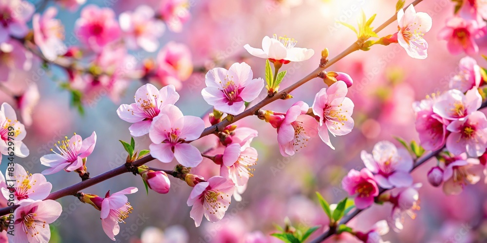 Beautiful spring flowers background with isolated pink blossoms branches, spring, flowers, background, pink, blossoms, branches, isolated, nature, petals, blooming, flora, floral, seasonal
