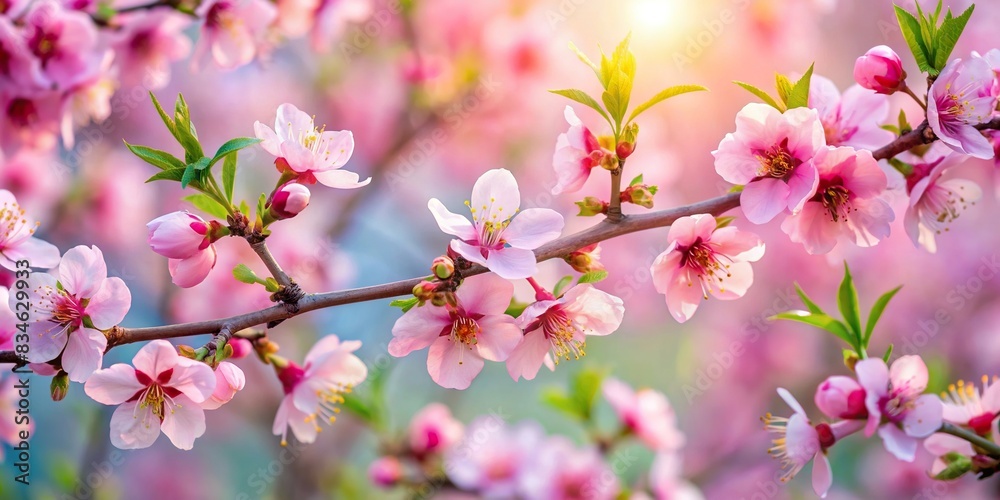 Beautiful spring flowers background with isolated pink blossoms branches, spring, flowers, background, pink, blossoms, branches, isolated, nature, petals, blooming, flora, floral, seasonal