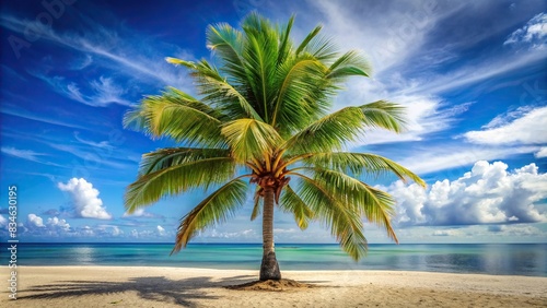 of a palm tree isolated on a background  tropical  vacation  summer  exotic  palm leaves  paradise  resort  beach  isolated  botanical  nature  plant  green  foliage  palm fronds