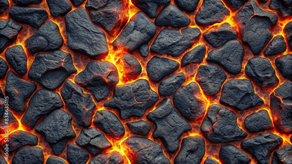 Seamless tile repeatable black slate lava stone texture background ...