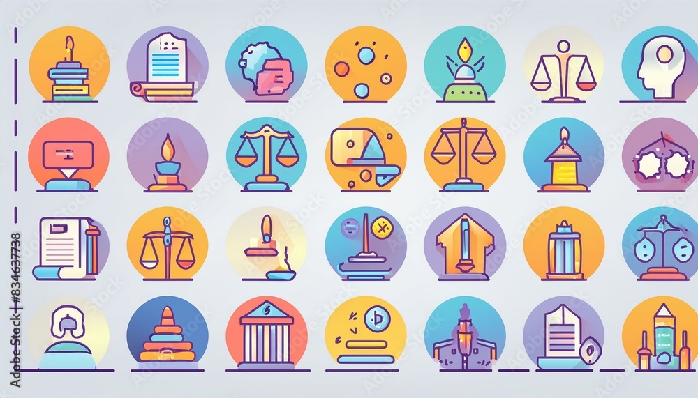 Set of 30 outline icons related to equality. Linear icon collection. Editable stroke. Vector illustration Set of 30 outline icons related to equality. Linear icon collection. Editable stroke. Vector illustration