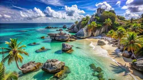 Tropical Mexican beach with stunning rock formations and clear turquoise water , Cabo San Lucas, Mexico, beach, rocks, ocean, waves, vacation, travel, destination, turquoise, scenic photo