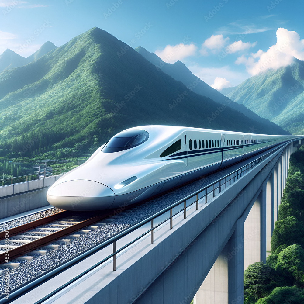 Fototapeta premium Train in the mountains