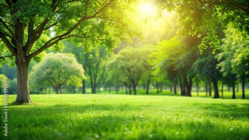 Green lawn and trees background with copyspace for nature concept, green, lawn, trees, background, copyspace, nature, eco-friendly, outdoor, serene, peaceful, tranquil, landscape, environment