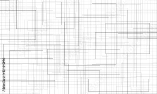abstract black and white vector design of unorganized lines