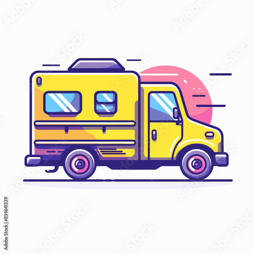 delivery truck isolated white