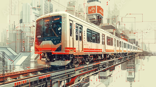 High Speed Train Illustration