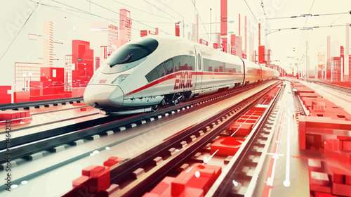 High Speed Train Illustration